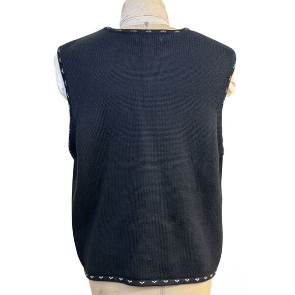 Bechamel Women’s Sweater Vest Button Front Sz. XL Substantial Round Neck - Picture 4 of 8